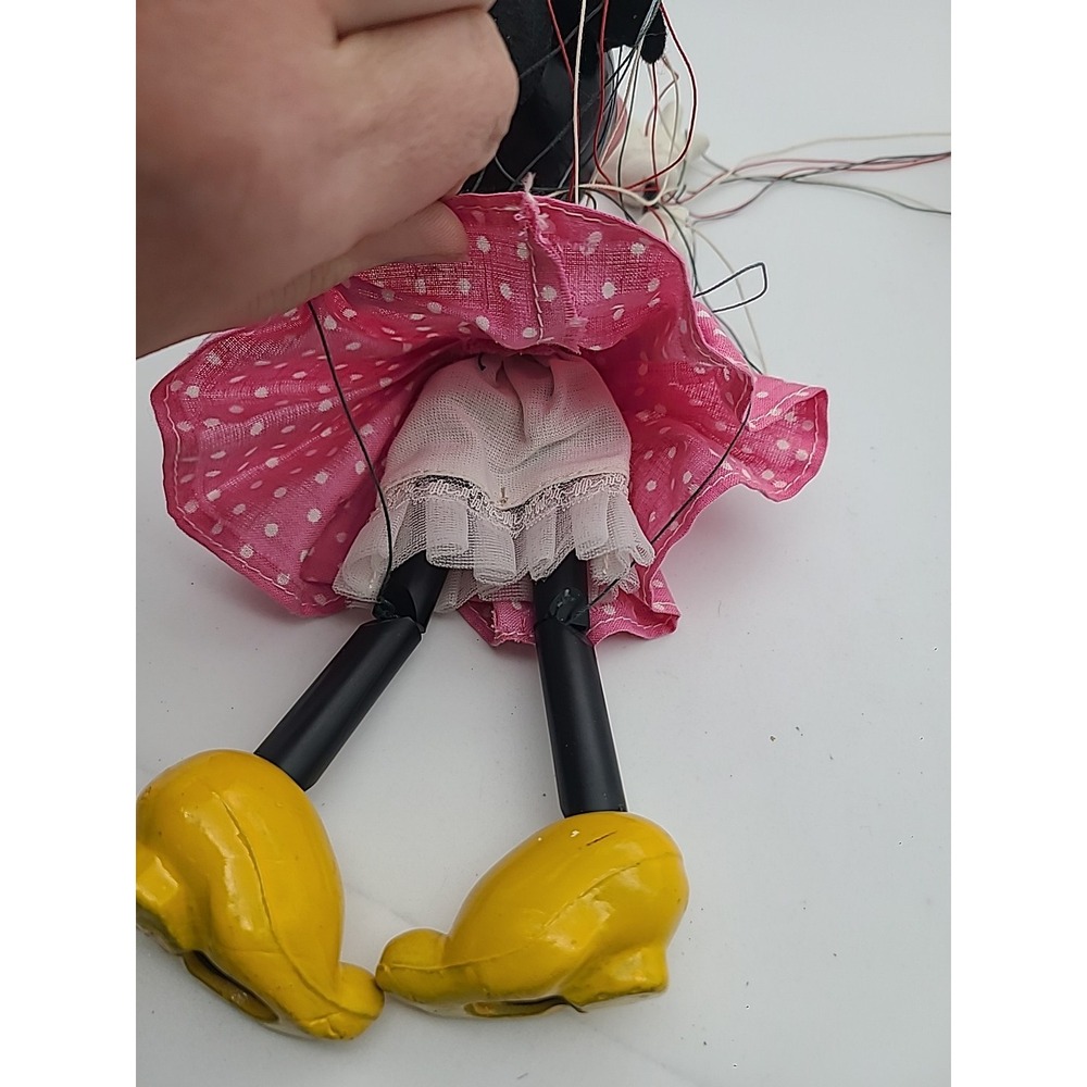 Vintage Early Pelham Puppet 'Minnie Mouse' Marionette String Tangle See Pictures - Picture 10 of 13
